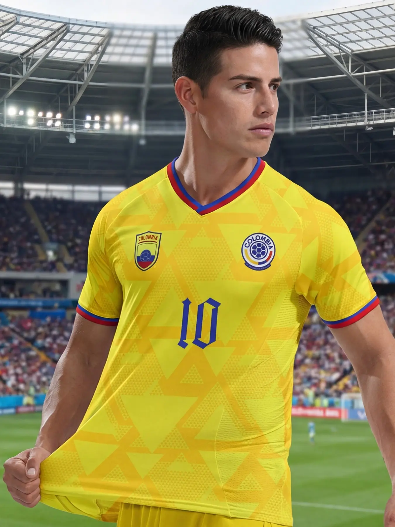 2026 Columbia Style Football Jersey T-Shirt, Soccer Shirt, Quick-Dry Breathable Moisture-Wicking, Slim-Fit Short Sleeve, Streetwear Casual Fan Wear
