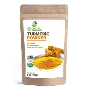 Organic Pure Turmeric Root Raw Powder with Curcumin, 16oz (454g) - Earthy, Non-GMO, Halal Compliant, 24-Month Shelf Life, Flavor-Boosting, Resealable Bag, Room Temp Cupboard Storage