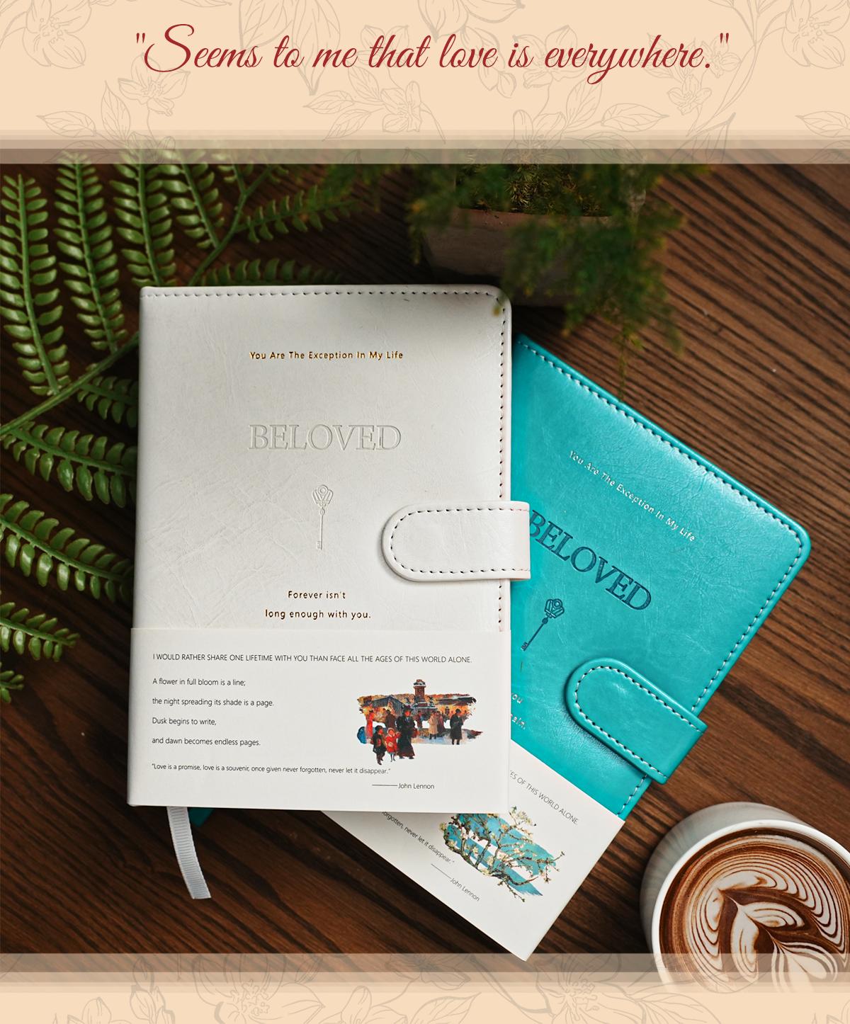 Love Journal Notebook, Magnetic PU Leather Diary, Romantic Couple Notebook, Daily Writing and Study Notes Book, Minimal Planner, Dating Memory Journal, Gift for Him Her