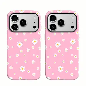 Daisy Flower Pattern Phone Case — Compatible with Samsung S26/S25/S24/S23/S22/S21 and iPhone 17/16/15/14/13/12/11 Phone Cases. Stylish, drop-resistant, and fade-resistant. Perfect gift for loved ones.