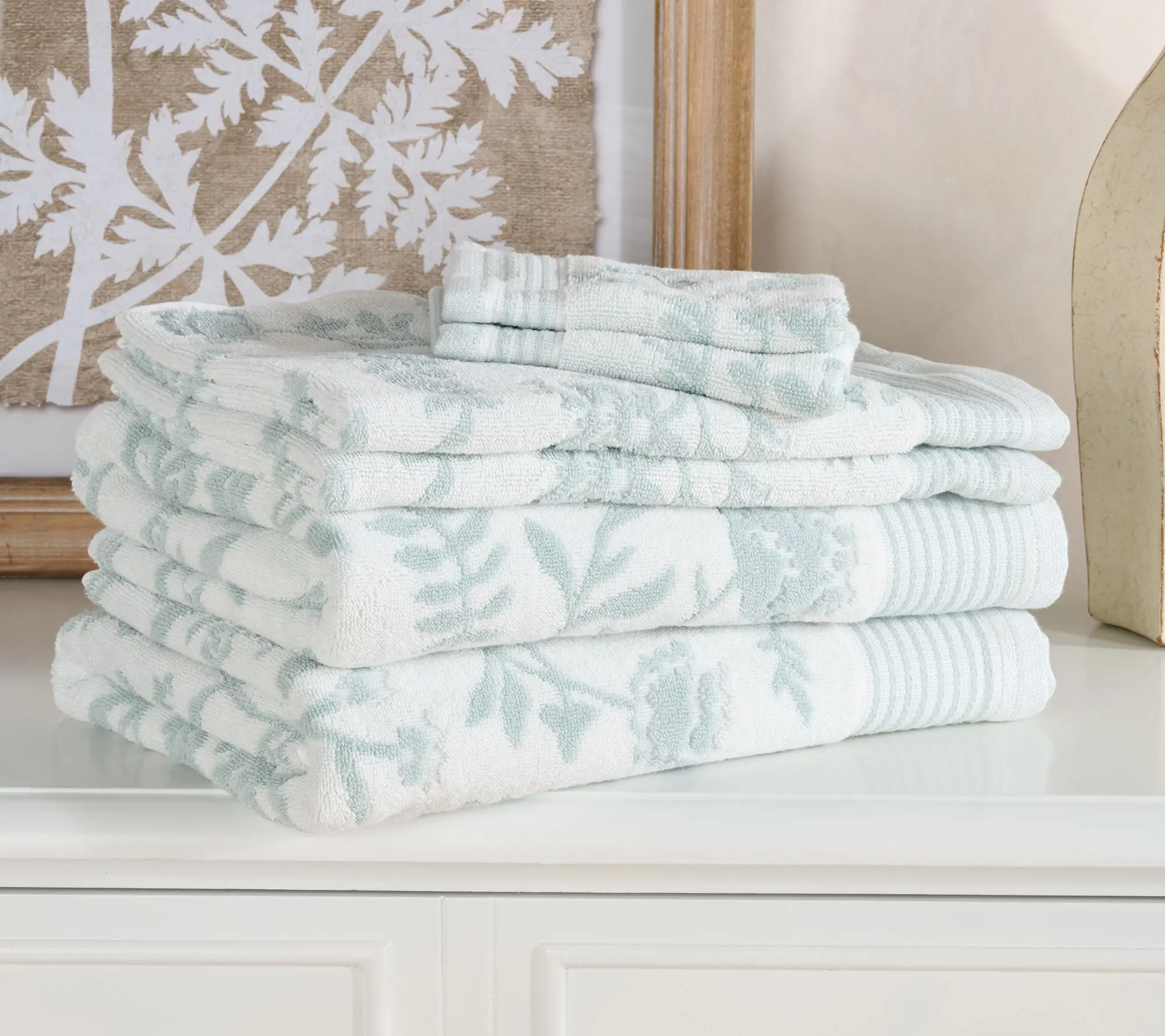 Waverly Cotton Jacquard 6-Piece Towel Set Waverly Cotton Jacquard 6-Piece Towel Set