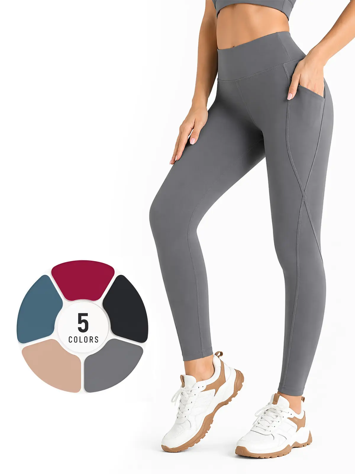 Ultrasculpt High Waisted Tummy Control Leggings for Women With Pockets – Breathable, Non-See-Through Stretchy Soft Yoga Pants For Workout | Lux Decor Apparel #SpringStatements #Dealsforyou
