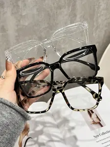 3 Pairs Unisex Blue Light Blocking Glasses, Square Frame, Casual Style, PC Material, All Seasons, Ideal for Work & Daily Wear, Square Frame Eyeglasses