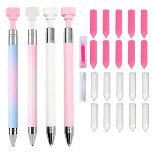 Diamond Art Painting Pen Set, 1 Count Adhesive Pen & 10pcs Replaceable Wax Tips, DIY Diamond Arts, Colorful Painting Tool for Home, School & Office, Diamond Art Tools