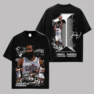 James Harden Vintage Graphic Tee Premium Cotton Basketball Shirt, Beard Mode Superstar Player T-Shirt, Cavs Nation Fanclub Streetwear Unisex Tee, Retro NBA Style Tee, Gift For Basketball Fans