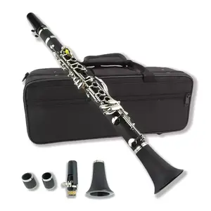 New Clarinet Ebonite Eb Key advance Nickel plated keys Clarinet E flat 2 Barrels Strong durable Professional Sound