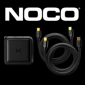 NOCO XGrid X100 + Dual XC2 Charging Bundle – 100W Dual-Port USB-C GaN Charger with Two 240W USB-C to USB-C Cables – PD 3.0, QC 4.0+, PPS, USB-IF Certified, 6-Foot Fast Charging Kit