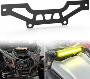 Nilight Iron Alloy Shock Tower Light Bar Mounting Brackets - Side Mount, Fits 10-14" UTV Front Side Hood Lights, Compatible with 2017-2024 Can-Am Maverick X3 & Max X RS Turbo R
