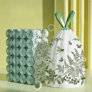 30/60/90/120/150 Pcs Thick Kitchen Garbage Bags, Sturdy Trash Bags, Durable Drawstring Trash Bags, Ideal for Home Use, Tear-Resistant Handheld Waste Bin Liners, Home Supplies