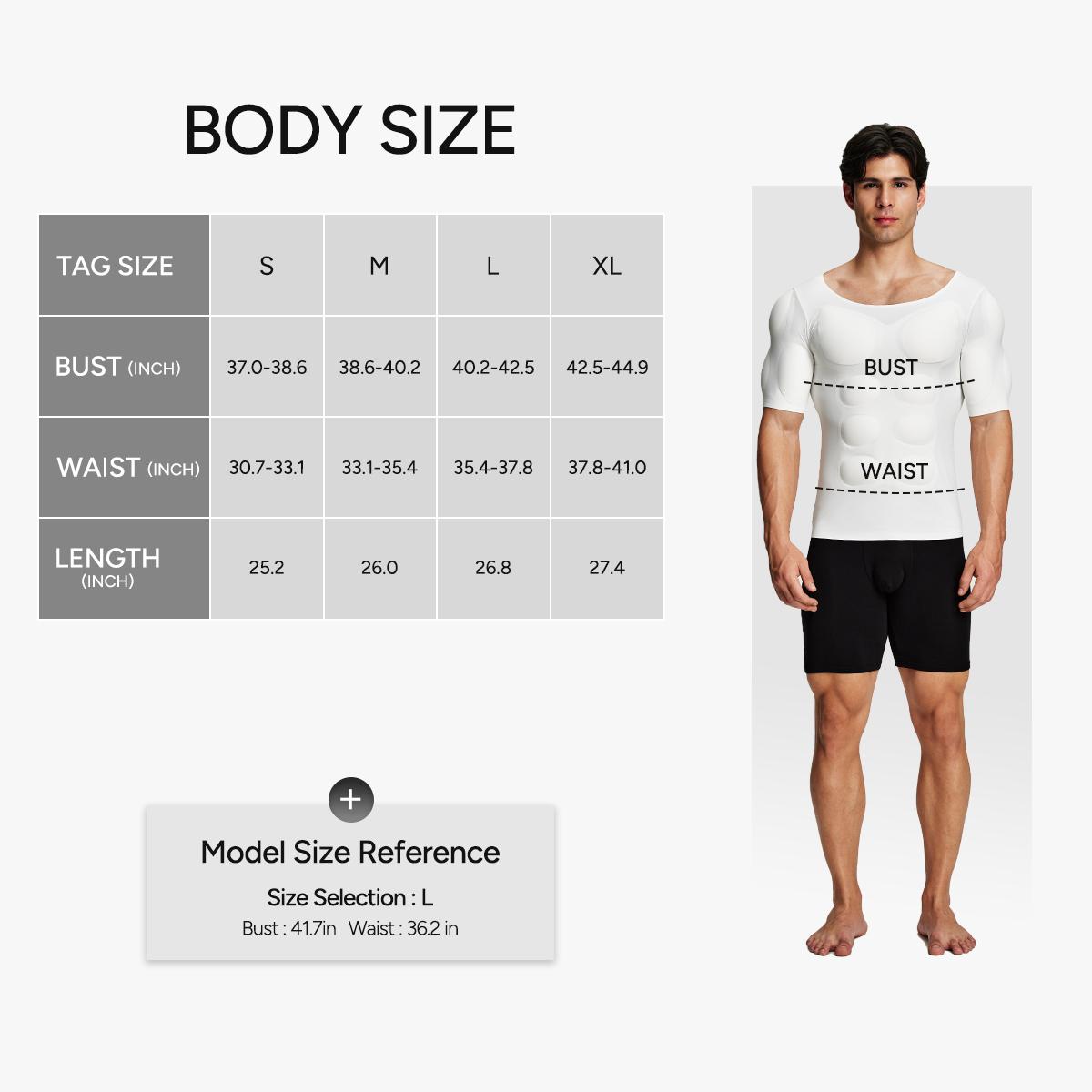 【Nebility】 Men’s Invisible Seamless Muscle-Enhancing T-Shirt with Removable Muscle Pads and Light Compression Function, Suitable for Everyday Wear, Cosplay, and Special Occasions