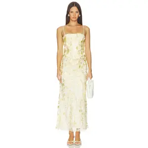 Lovers and Friends x Ivana Ramirez Marlee Midi Dress in Baby Yellow