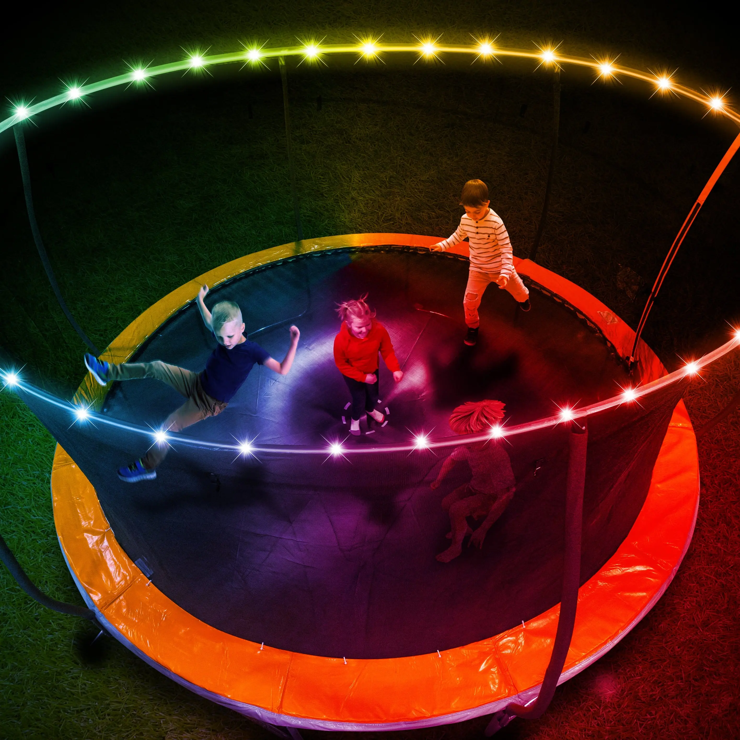 Bounce Brightz Above Net Trampoline Lights | 3 Lighting Modes with Remote Control