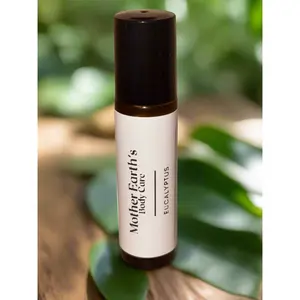Eucalyptus Roll-On, Sinus Relief, Respiratory Support, Natural Insect Repellent, Organic - 10ml Aromatherapy Therapeutic Wellness Therapy