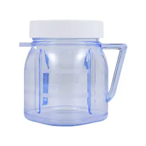 For Oster Blender Replacement Parts, 4937 Mini Osterizer Blender Jar Accessory, Cup Mini Plastic Jars with Lids (1 Pack)