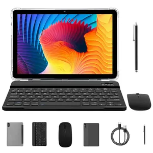 10.1-Inch LCD Android Tablet with Bluetooth Keyboard and Mouse Set, Octa-Core Processor, 8 GB RAM (4 GB + 4 GB Extended), 64 GB Storage