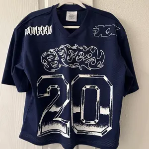 Breezy Bowl Jersey Chrisinspired Football Tee, Blue Jersey