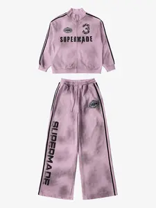 Thesupermade Vintage Distressed NO.3 Stand Collar Tracksuit - 2591