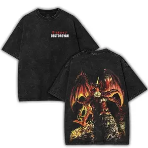 Destroyah Godzilla Retro Vintage Menswear Gift movie fans Top Apparel Classic Oversized Seamless Simple Straight Man Clothes Cotton designer shirts Movie Shirt, graphic tees, men gifts,, Graphic Streetwear T-shirt