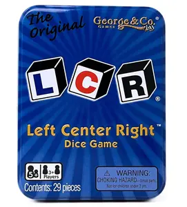 LCR Left Center Right Dice Game - Blue Tin