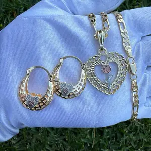 Heart Necklace and Bracelet Jewelry Sets