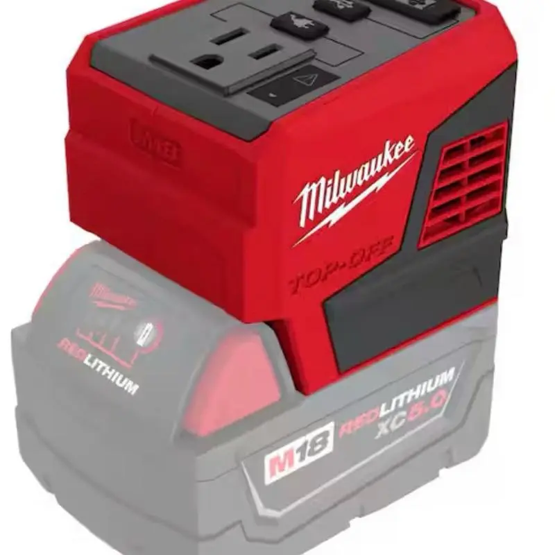 Milwaukee M18 18V Lithium-Ion 175W Compact Inverter - Tool-Only, Compatible with M18 Batteries, Ease of Use, Versatile for DIY Enthusiasts, Home Improvement Electrical Power Supply, 175-Watt