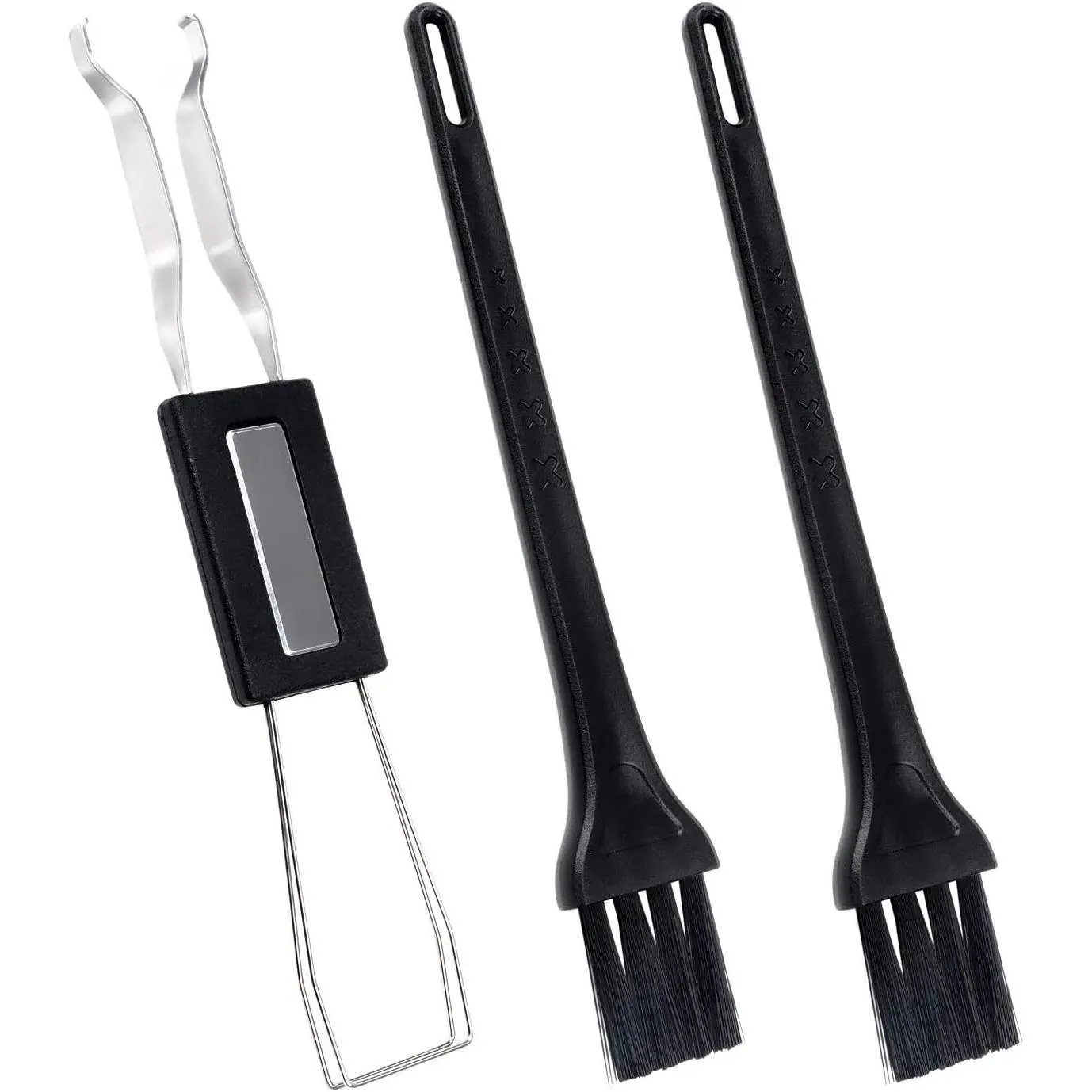 X-KCK02  Keycap Puller Switch Puller Stainless Steel Keycap Removal Tool with 2 Pcs Keyboard Cleaning Brush for Mechanical Keyboard