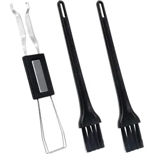 X-KCK02  Keycap Puller Switch Puller Stainless Steel Keycap Removal Tool with 2 Pcs Keyboard Cleaning Brush for Mechanical Keyboard