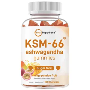Micro Ingredients KSM-66 Ashwagandha Gummies 300mg, 120 Count