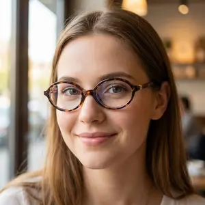 Vintage Oval Flat Top Sunglasses with Blue Light Blocking Small Frame Retro Style Unisex AC Lens PC Frame Universal Fit High Quality Eyewear Tortoiseshell Pattern Comfort & Durability