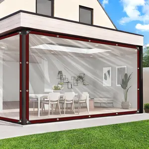Transparent waterproof tarp - Waterproof - With loop 7x10 feet (approx. 2.1x3.0 meters) Garden winter, waterproof tarp for transparent patio/flowers/pool awning, chicken coop cover/doghouse roof canopy for outdoor use rain  cloth firewood pile