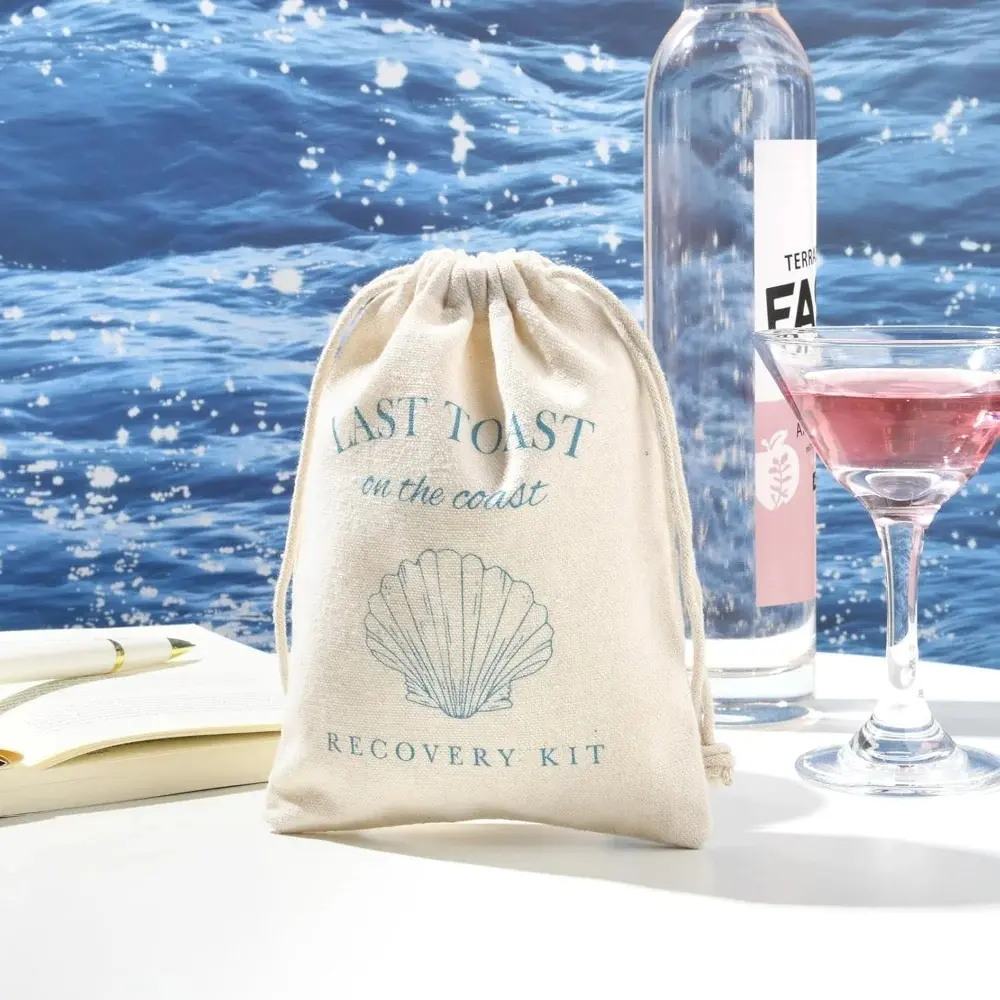 10Pack Last Toast On The Coast Hangover Kit Bags 5x7 Inch Drawstring Bachelorette Girls Trip Party Favors Emergency Supplies Perfect Gift Bundle Goodie Bags Fillers Party Favor Packs Party Favor Gifts
