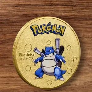 blastoise collectable gold coin