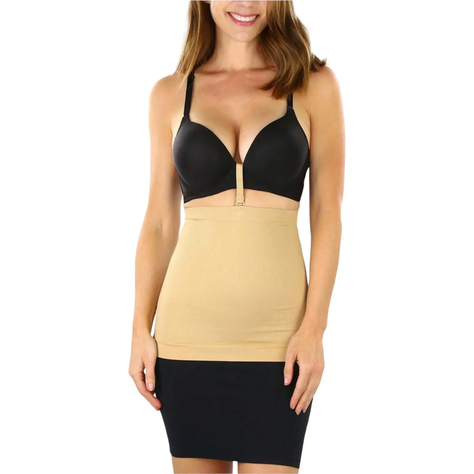 ToBeInStyle Women's Seamless Tube Waist Compression Tummy Hold Cincher Shaper Corset Fabric