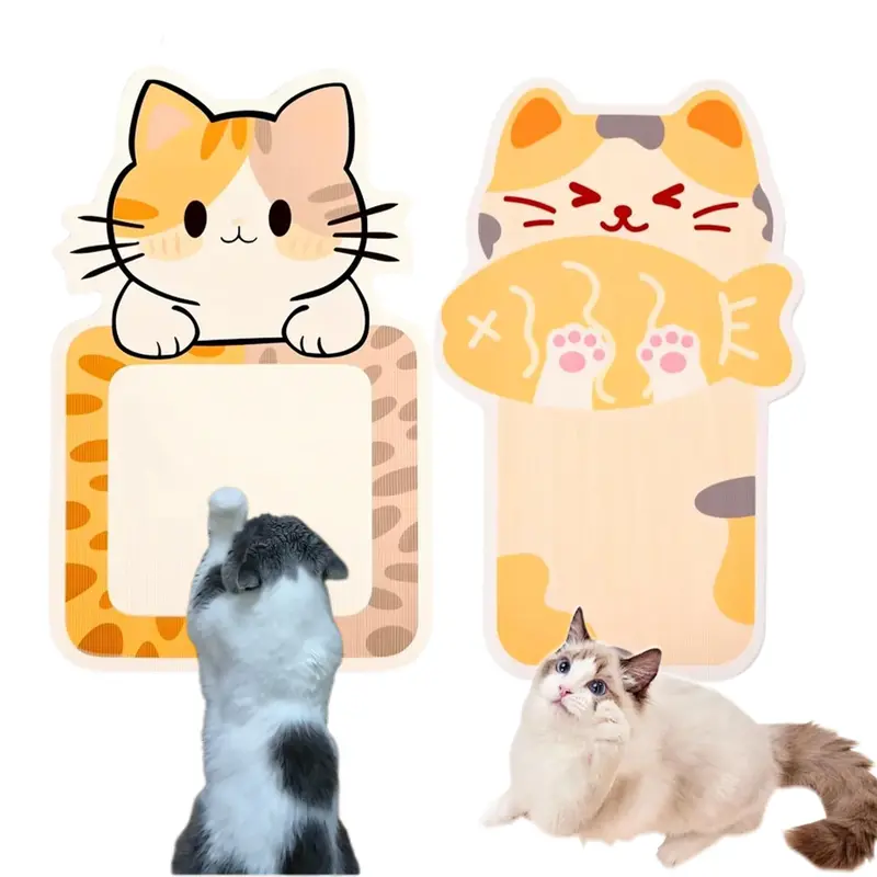 2 PCS Wall-Mounted Cat Scratch Pad for Kittens & Adult Cats Anti-Scratch Furniture,Scratching Pad Space-Saving Furniture Protector catscratcher sofa protect, Colorful Wall-Integrated Cat Scratching Board.