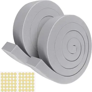AC Window Seal Kit with Adhesive - 2Pcs Gray Foam Insulation Strips 2"x1"x6.5Ft,Air Conditioner Foam for Window Units, Energy Saving & Dustproof