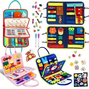 Educational Sensory Board, Preschool Busy Board, Montessori Busy Board, Polyester Fiber Material, Animal Theme, Touch and Motor Skills Development, Travel Activity Toy, Learning Materials