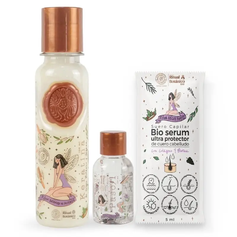 Ritual Botánico Organic Keratin 120ML Haircare Silky - Deeply Repairs Strengthens Smooths with Natural Plant Extracts for Frizz Control & Shine