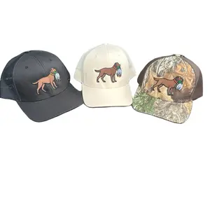 Velvet Trophy Hunting Hat Mallard Edition - Available in Three Color Options with Dog Embroidery Design