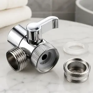 Multi-Function Water Faucet Adapter Valve, Leak-Proof Quick Connect for Washer Shower Garden Hose, One-Click Dual Outlet Mode, Universal Fit for Kitchen Bathroom Outdoor Faucets