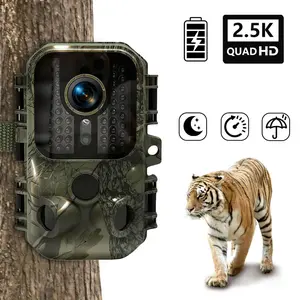 Trail Camera 2.5K HD Wildlife Camera Game Camera with Night Vision Motion Activated Hunting Camera IP65 Waterproof Cam 0.3s Trigger Speed Scouting Camera for Outdoor Wildlife Deer