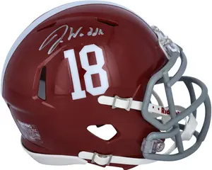 Jaylen Waddle Alabama Crimson Tide Autographed Riddell Speed Mini Helmet - Fanatics Authentic Certified