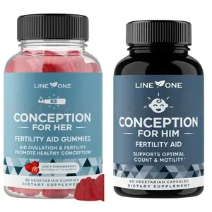 Conception for Her + Him Bundle - Fertility Supplements Combo for Women & Men - Promote Hormone Balance, Cycle Consistency, Aid Ovulation, Sperm Health