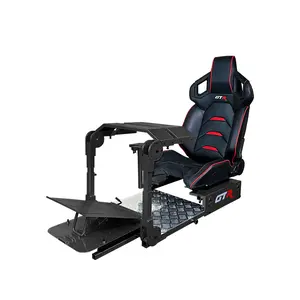 GTR Simulator GTA-Pro Racing Simulator Cockpit Gaming Chair with Pista Black Red Seat