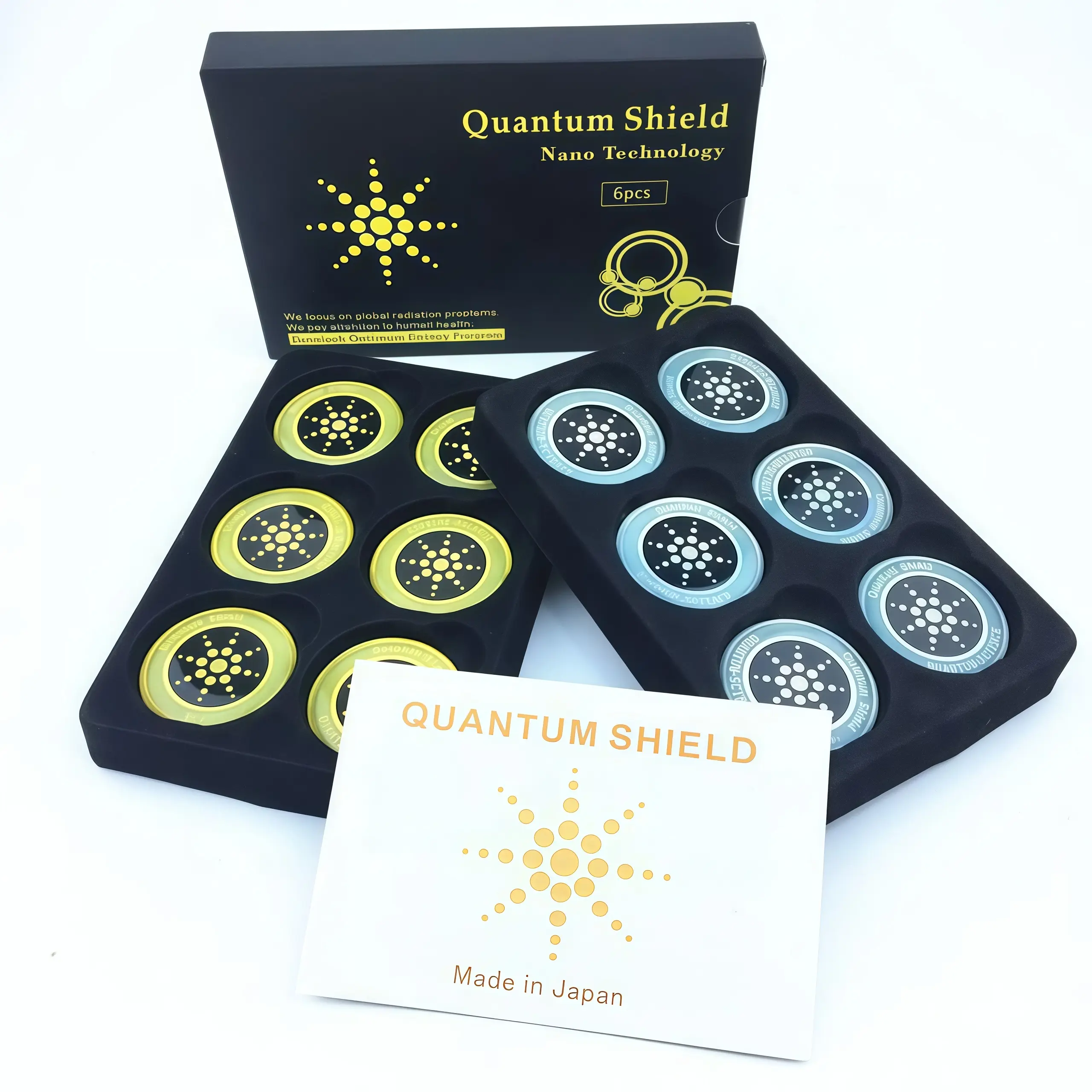 Quantum Shield Stickers for Phone,Airpods, Fridge, and Laptop Mobile Electronic Accessories EMF Stickers Gold/Silver for Devices Smartphone Cellphone