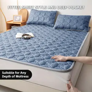 Premium Waterproof Mattress Protector Bed Pad - Fitted Sheet Style Deep Pocket - Anti-Stuffy Summer Cover - Machine Washable & Breathable  (excluding pillowcases)