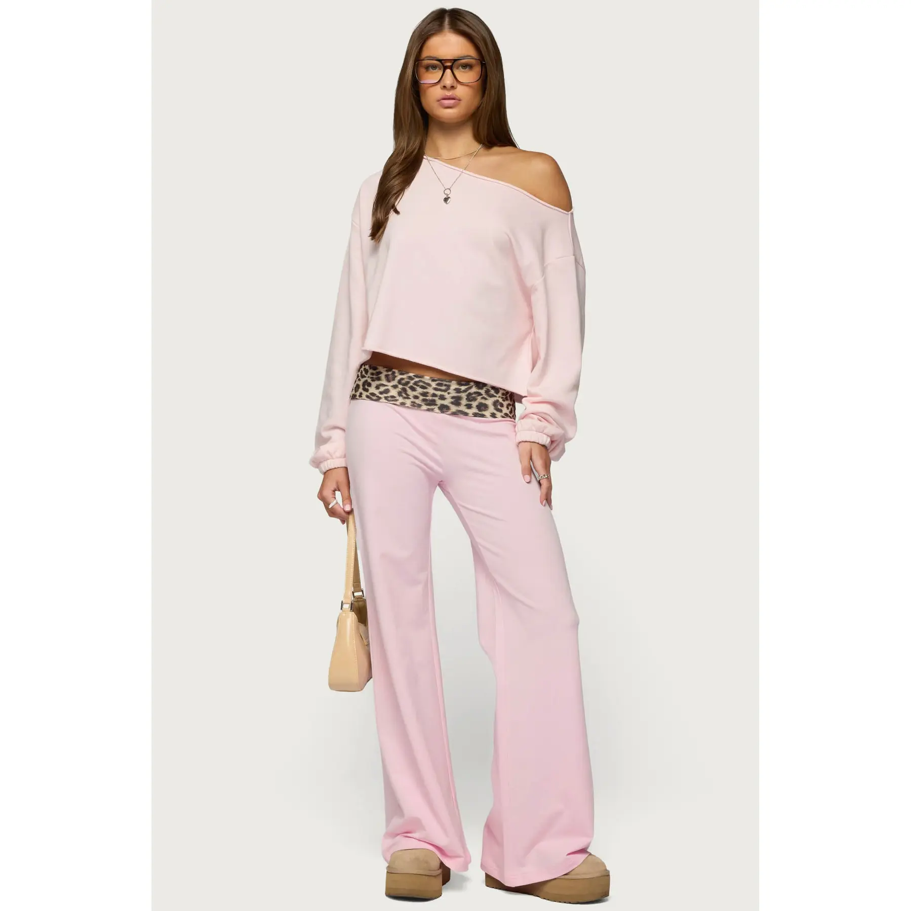 Leopard Foldover Pants Leopard Foldover Pants