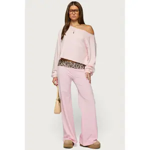 Leopard Foldover Pants