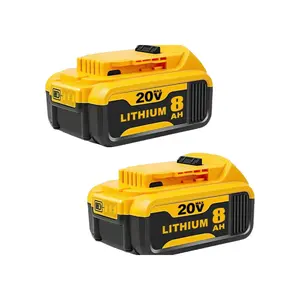 DEWALT 8000mAh 20V MAX Lithium Battery | 2X Longer Runtime for DeWALT Drills, Saws, Blowers (Fits DCB206, DCB204, etc.)
