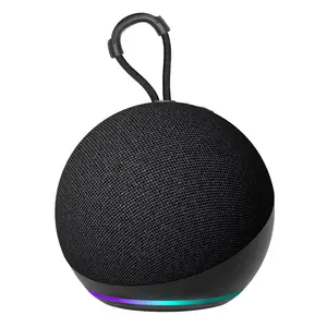 Mini Wireless Wireiess Speaker Spherical Smart  Rgb Multi-Color Usb For Outdoor Home Small Speaker Alexa with Deep Sound Stereo Microphone usb-powered desktop multifunctional