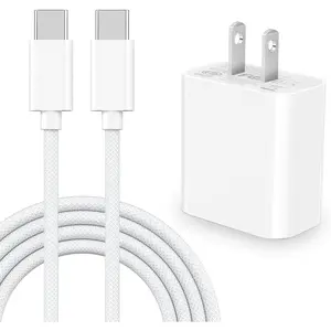 iPhone 17 Charger iPad Fast Charger, 20W USB C Fast Charger Block with Woven 6FT Long USB-C Cable for iPhone 17/Air/16/15, iPad Pro 12.9 inch 11 inch, iPad Air M3 M2 M1, ipad 10th/11th, Mini, Airpods